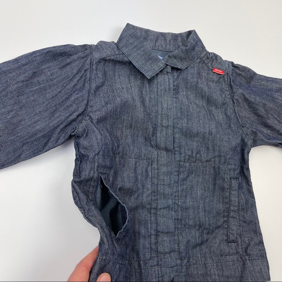 KENZO Junior Denim Jean Designer Top Embroidery 3T - Picture 5 of 15